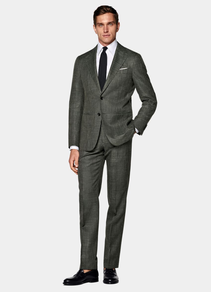Dark Green Tailored Fit Havana Suit