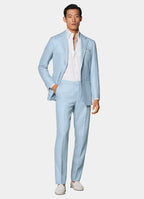 Light Blue Tailored Fit Havana Suit