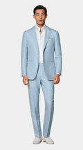 Light Blue Tailored Fit Havana Suit