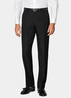 Black Herringbone Tailored Fit Milano Suit