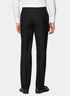 Black Herringbone Tailored Fit Milano Suit