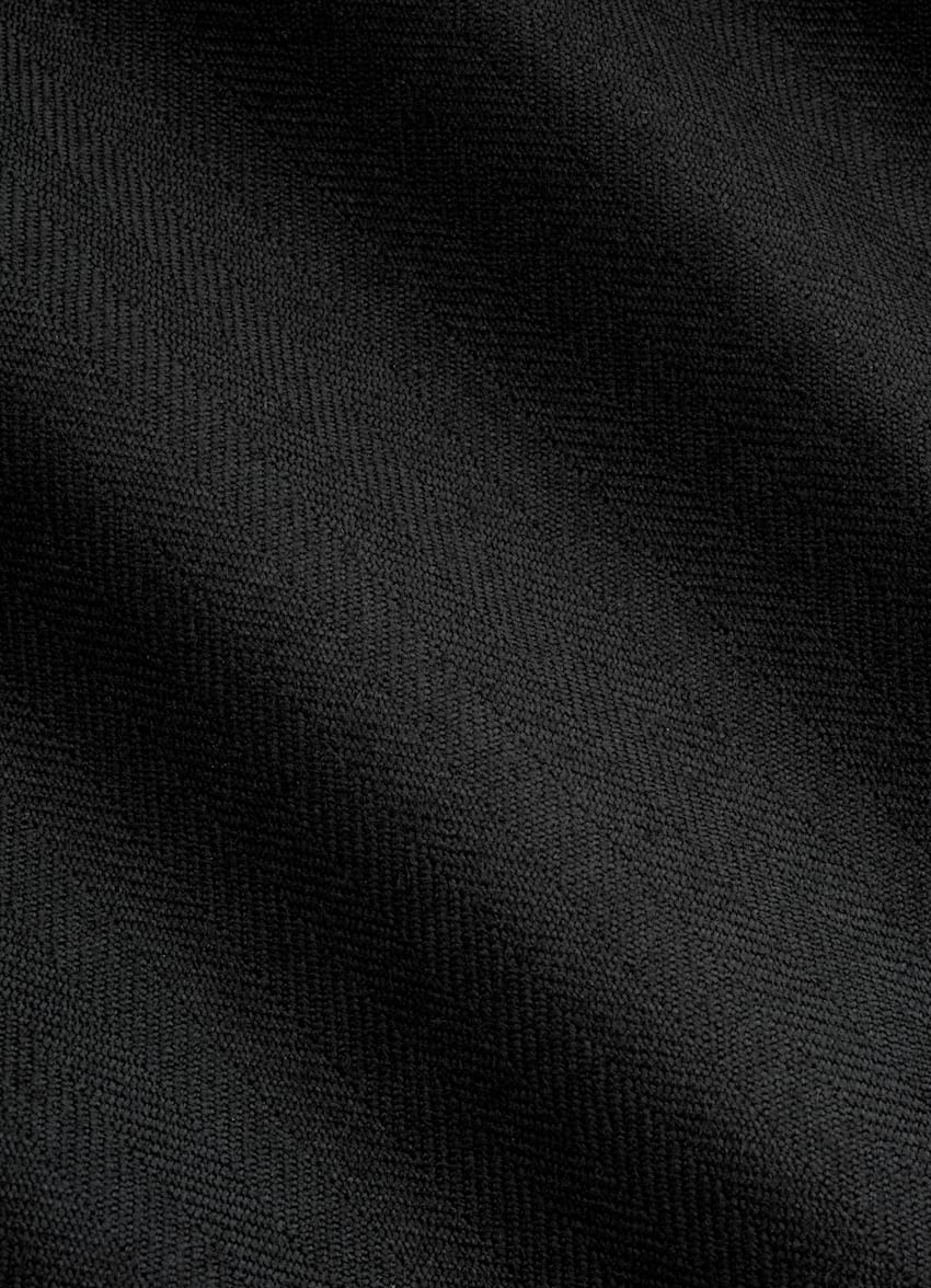 Black Herringbone Tailored Fit Milano Suit