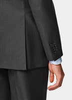 Dark Grey Houndstooth Tailored Fit Havana Suit