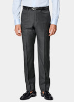Dark Grey Houndstooth Tailored Fit Havana Suit