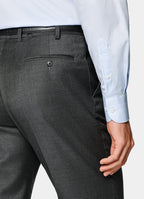 Dark Grey Houndstooth Tailored Fit Havana Suit