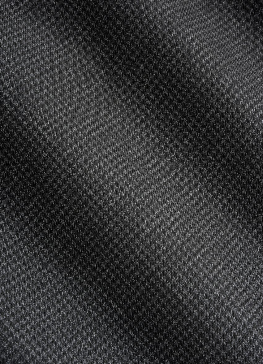 Dark Grey Houndstooth Tailored Fit Havana Suit