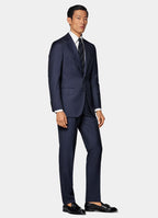 Navy Houndstooth Tailored Fit Havana Suit