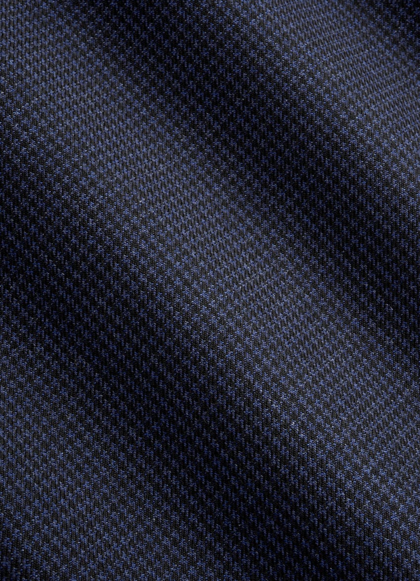 Navy Houndstooth Tailored Fit Havana Suit