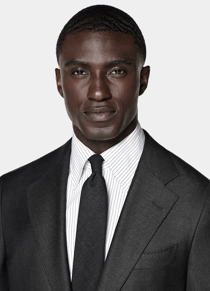 Dark Grey Tailored Fit Havana Suit