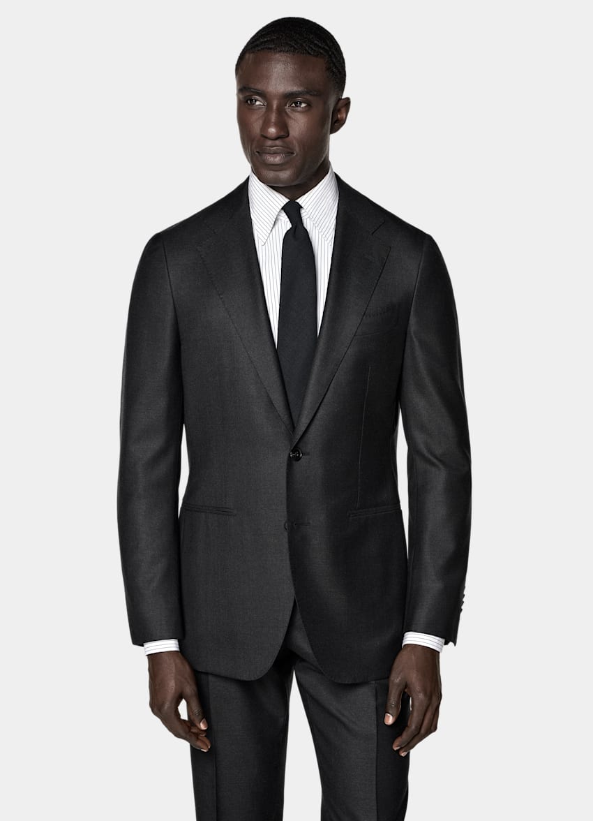 Dark Grey Tailored Fit Havana Suit