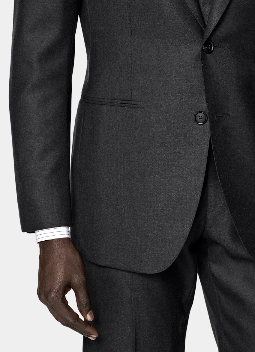 Dark Grey Tailored Fit Havana Suit