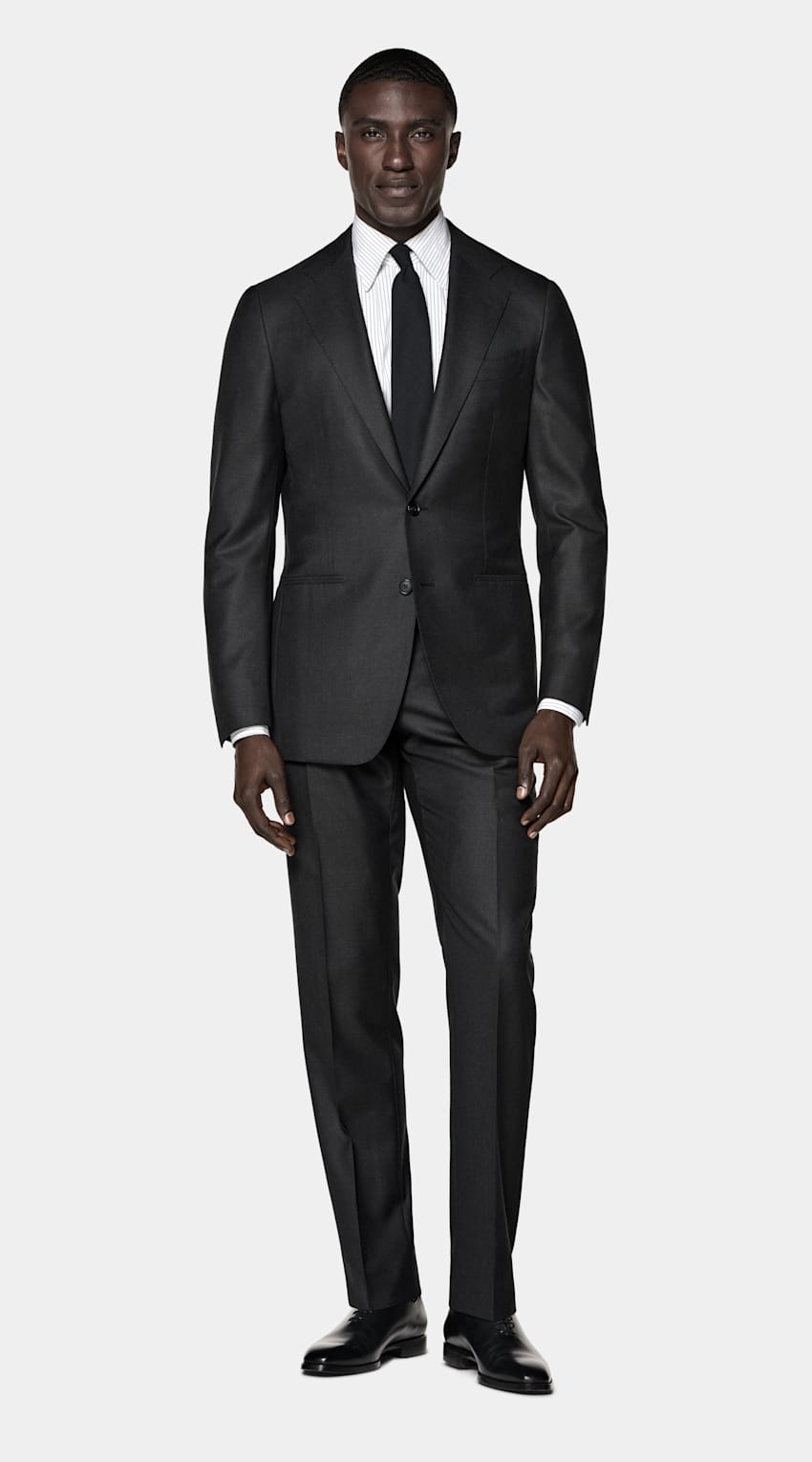 Dark Grey Tailored Fit Havana Suit
