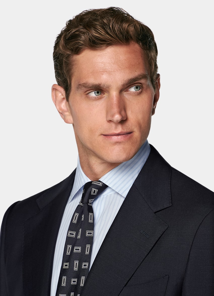 Navy Tailored Fit Milano Suit