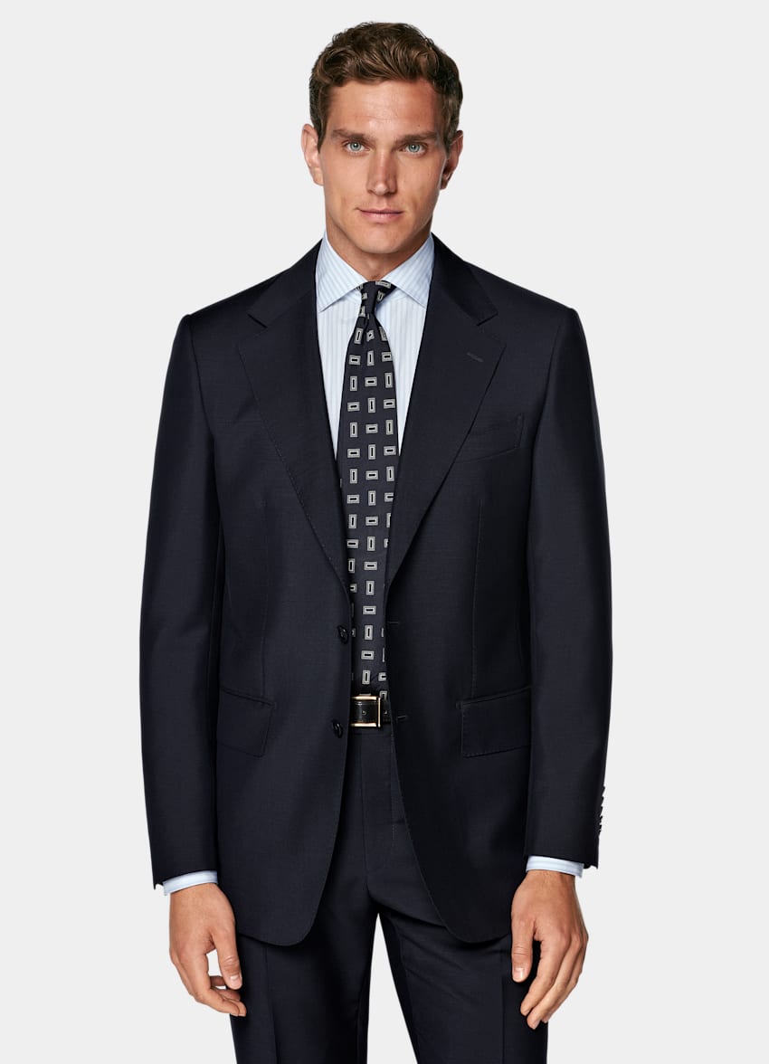 Navy Tailored Fit Milano Suit