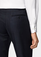 Navy Checked Tailored Fit Havana Suit