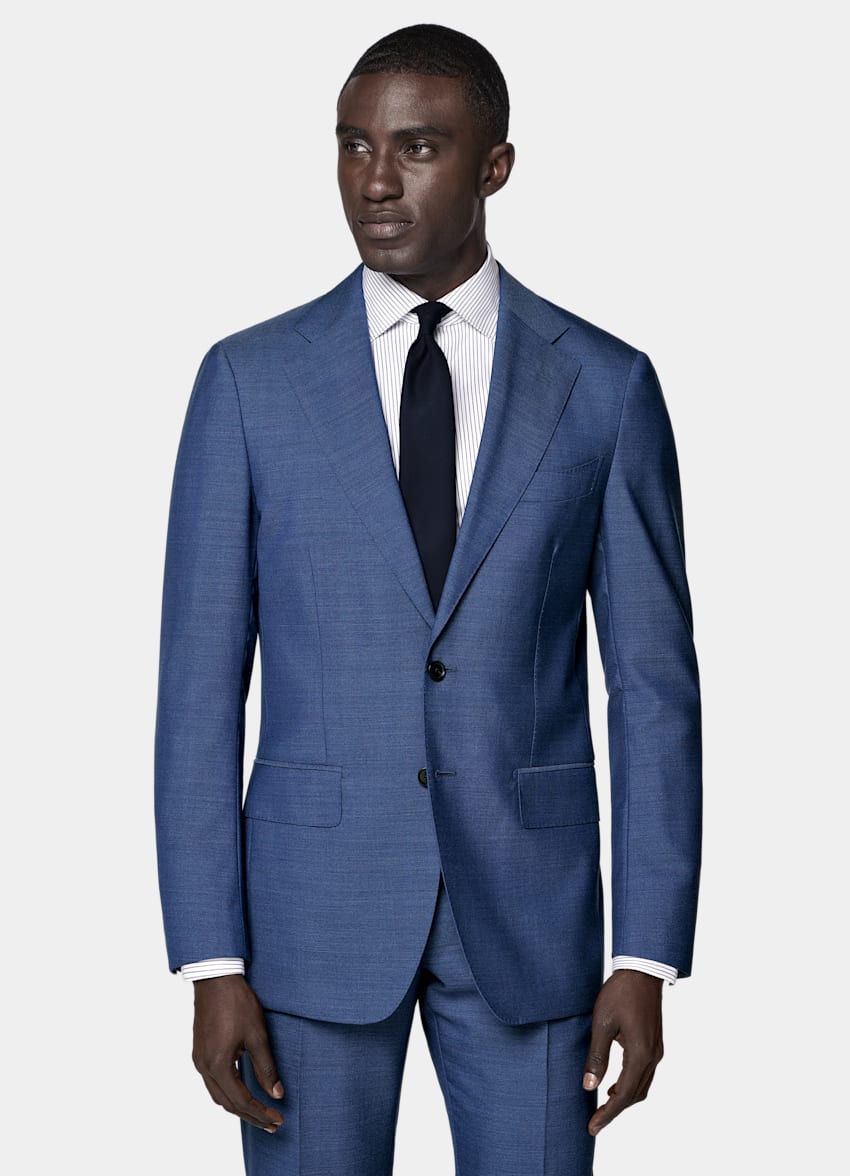 Mid Blue Perennial Tailored Fit Havana Suit