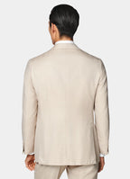 Sand Herringbone Tailored Fit Havana Suit