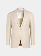 Sand Herringbone Tailored Fit Havana Suit