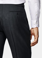 Navy Herringbone Tailored Fit Havana Suit