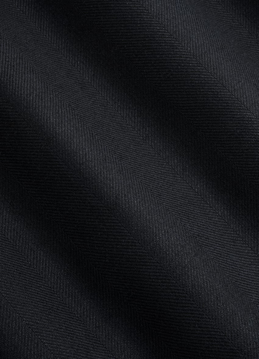 Navy Herringbone Tailored Fit Havana Suit