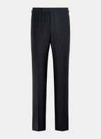 Navy Herringbone Tailored Fit Havana Suit