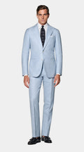 Light Blue Tailored Fit Havana Suit