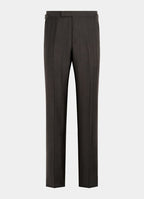 Dark Brown Herringbone Tailored Fit Milano Suit