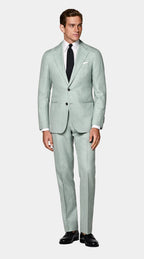 Light Green Tailored Fit Havana Suit