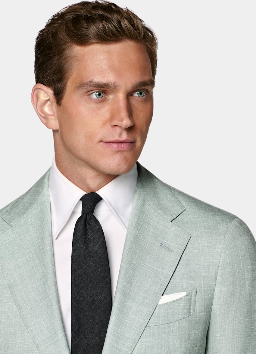 Light Green Tailored Fit Havana Suit