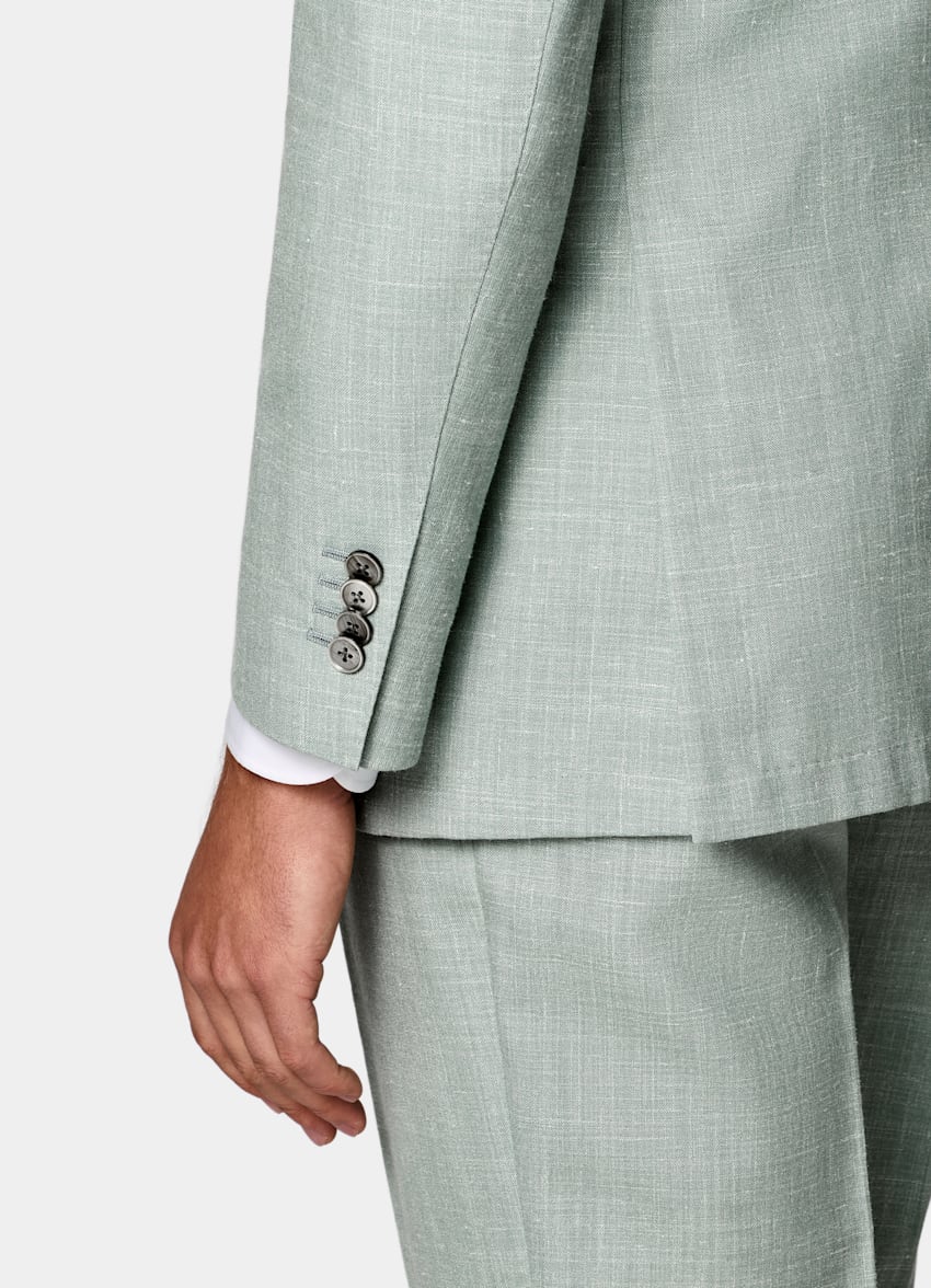 Light Green Tailored Fit Havana Suit