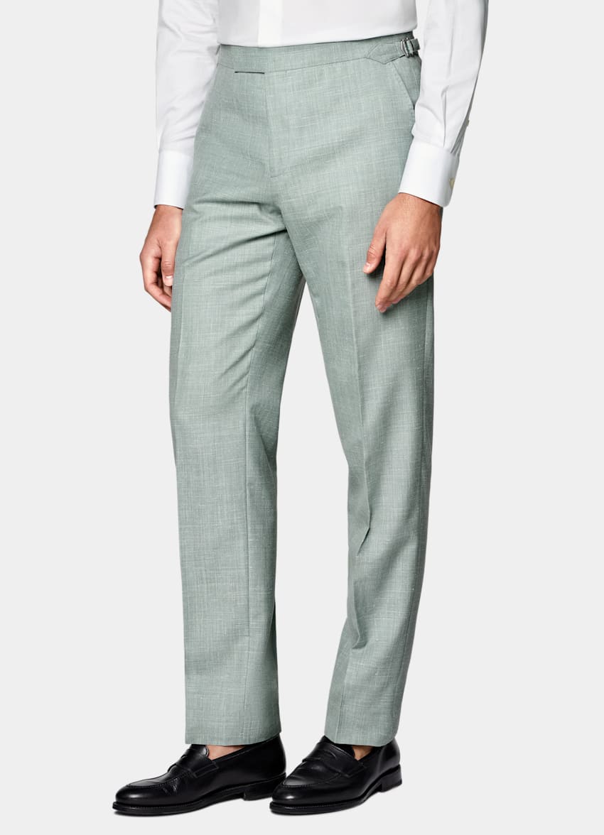 Light Green Tailored Fit Havana Suit