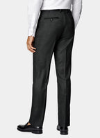 Dark Grey Striped Tailored Fit Milano Suit