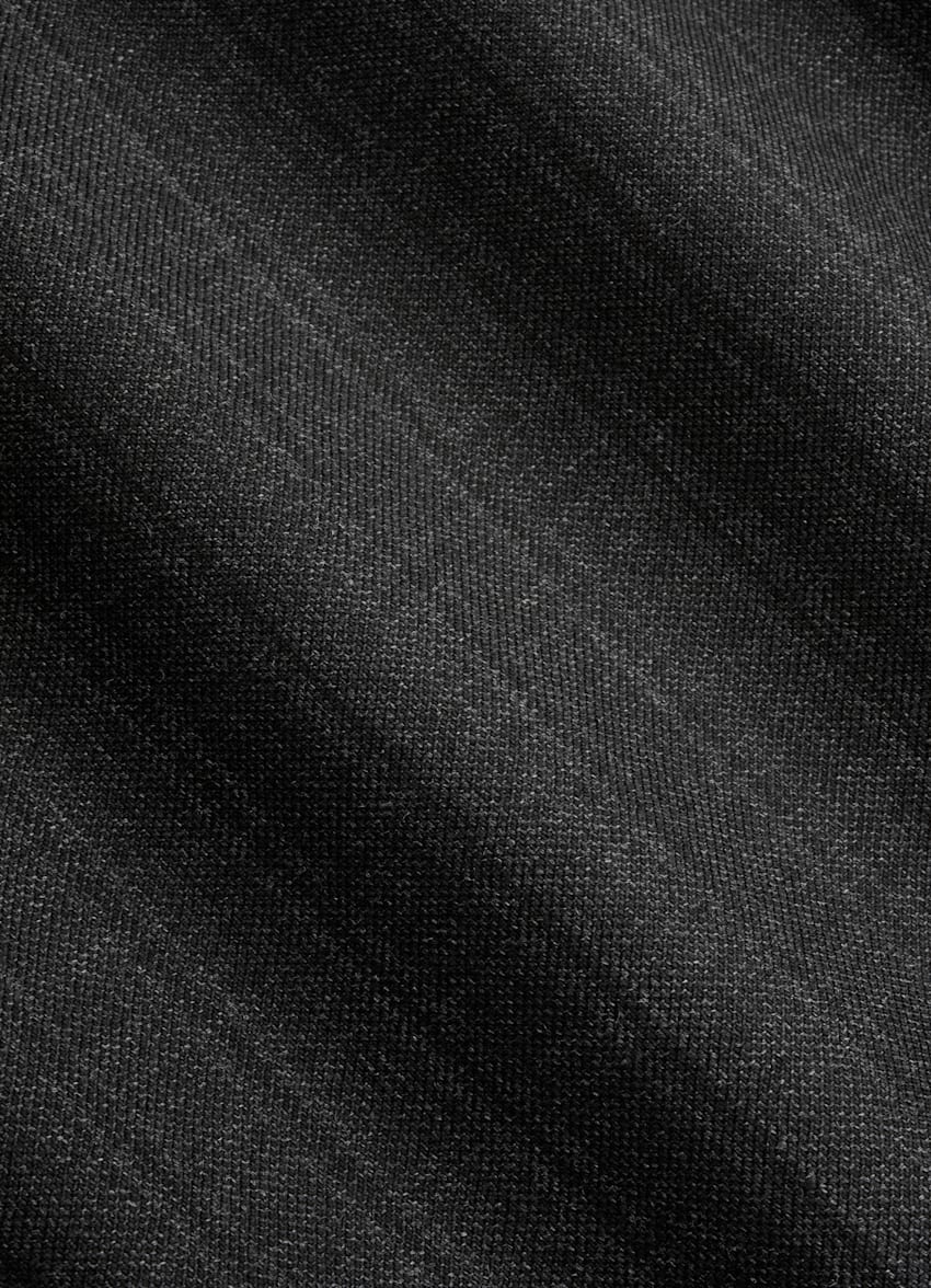 Dark Grey Striped Tailored Fit Milano Suit