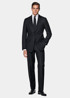 Navy Striped Tailored Fit Milano Suit