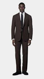 Dark Brown Relaxed Fit Roma Suit