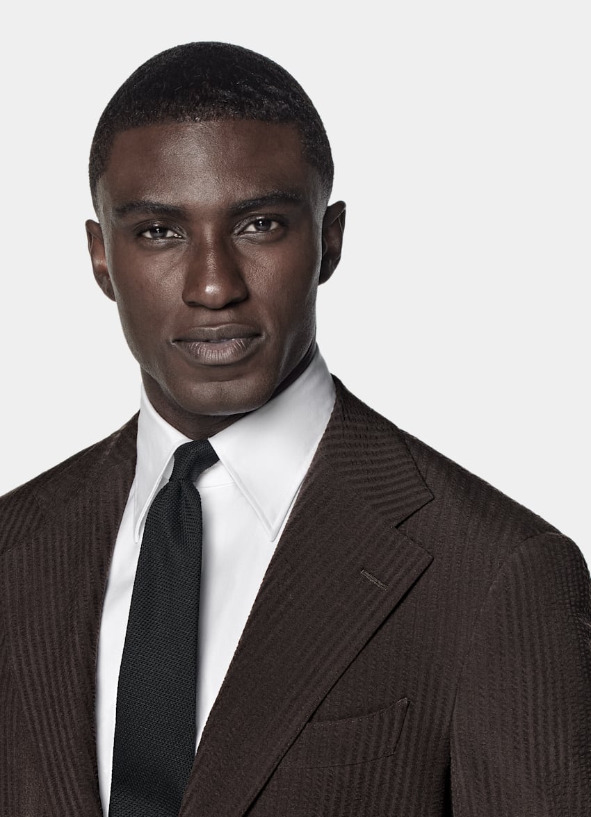 Dark Brown Relaxed Fit Roma Suit
