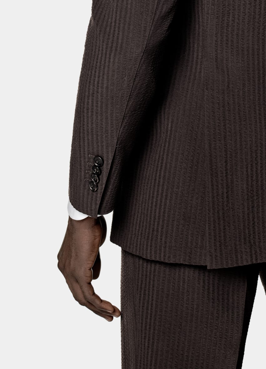 Dark Brown Relaxed Fit Roma Suit