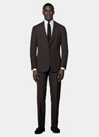 Dark Brown Relaxed Fit Roma Suit