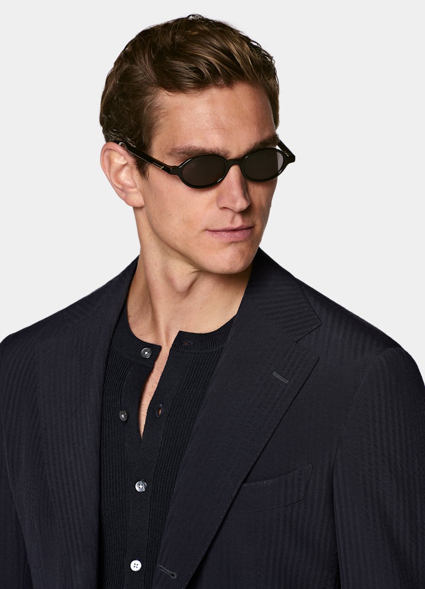 Navy Relaxed Fit Roma Suit