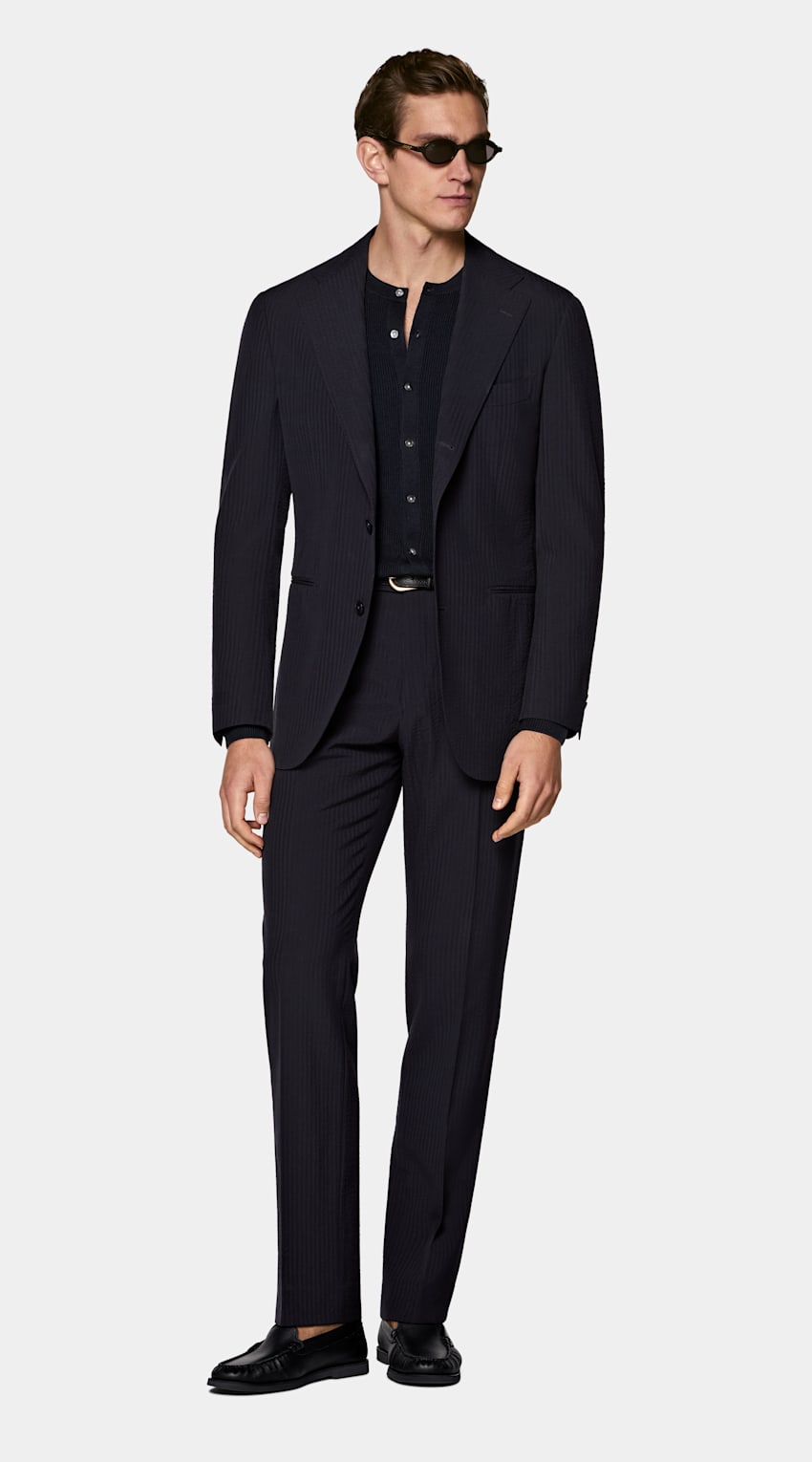 Navy Relaxed Fit Roma Suit