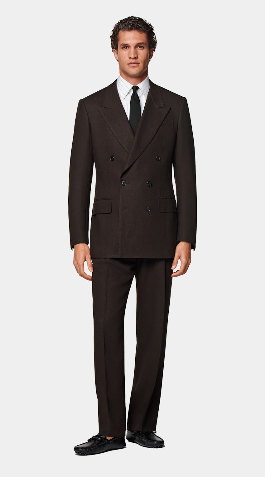 Mid Brown Tailored Fit Milano Suit