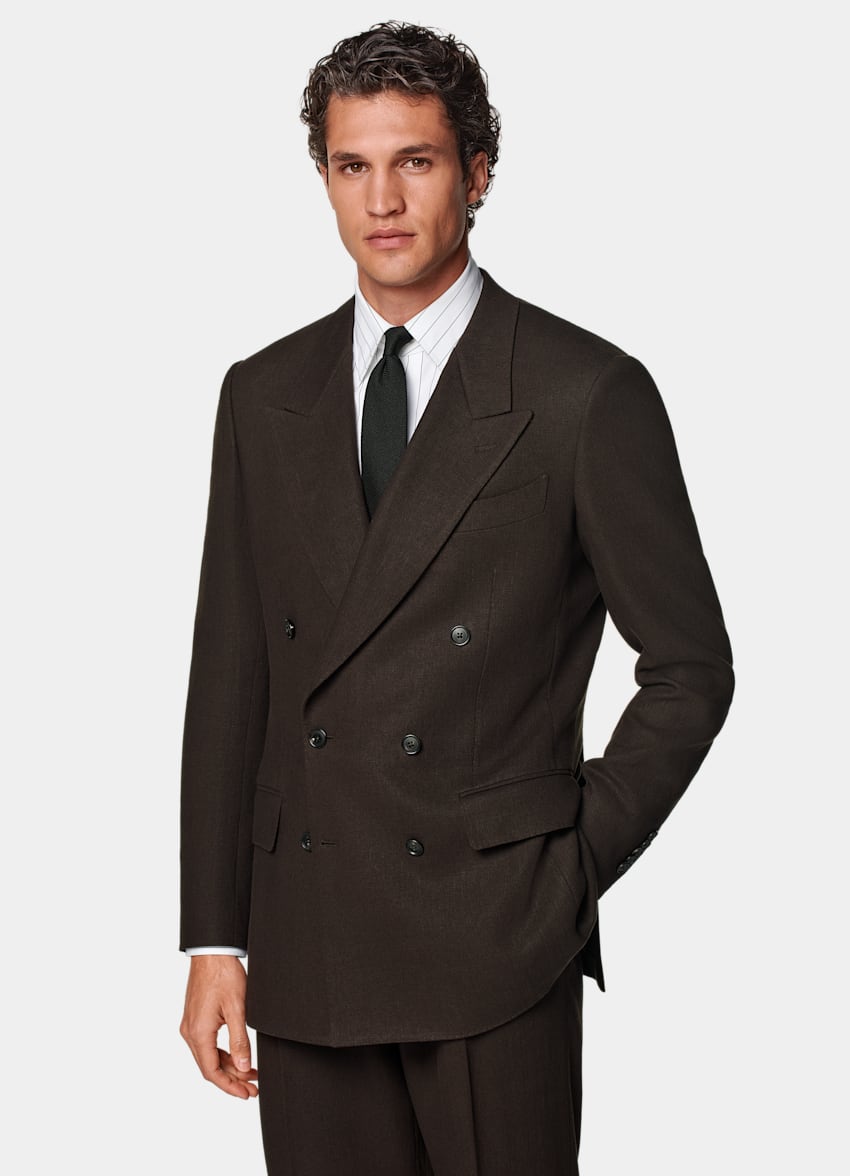 Mid Brown Tailored Fit Milano Suit