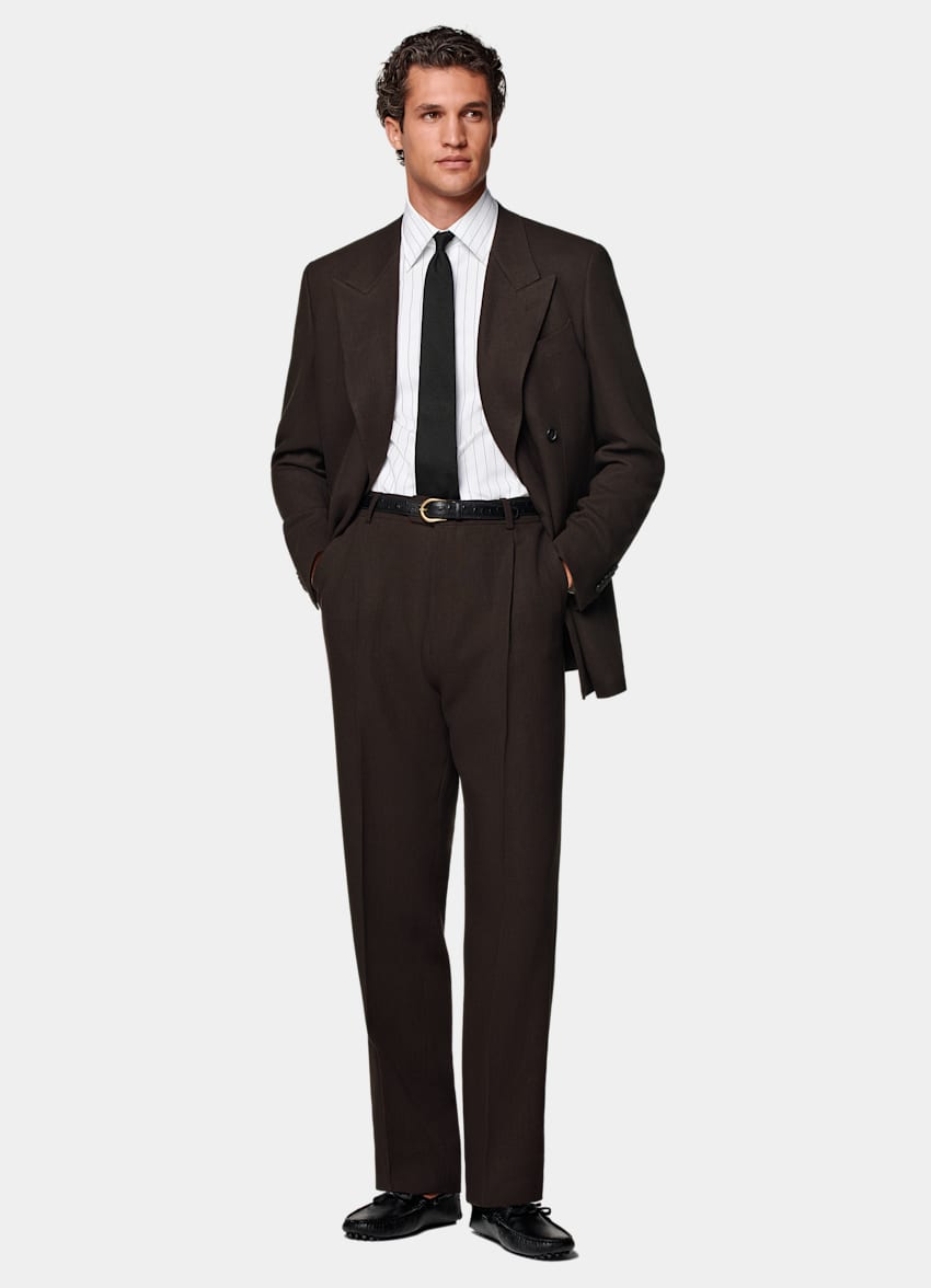 Mid Brown Tailored Fit Milano Suit