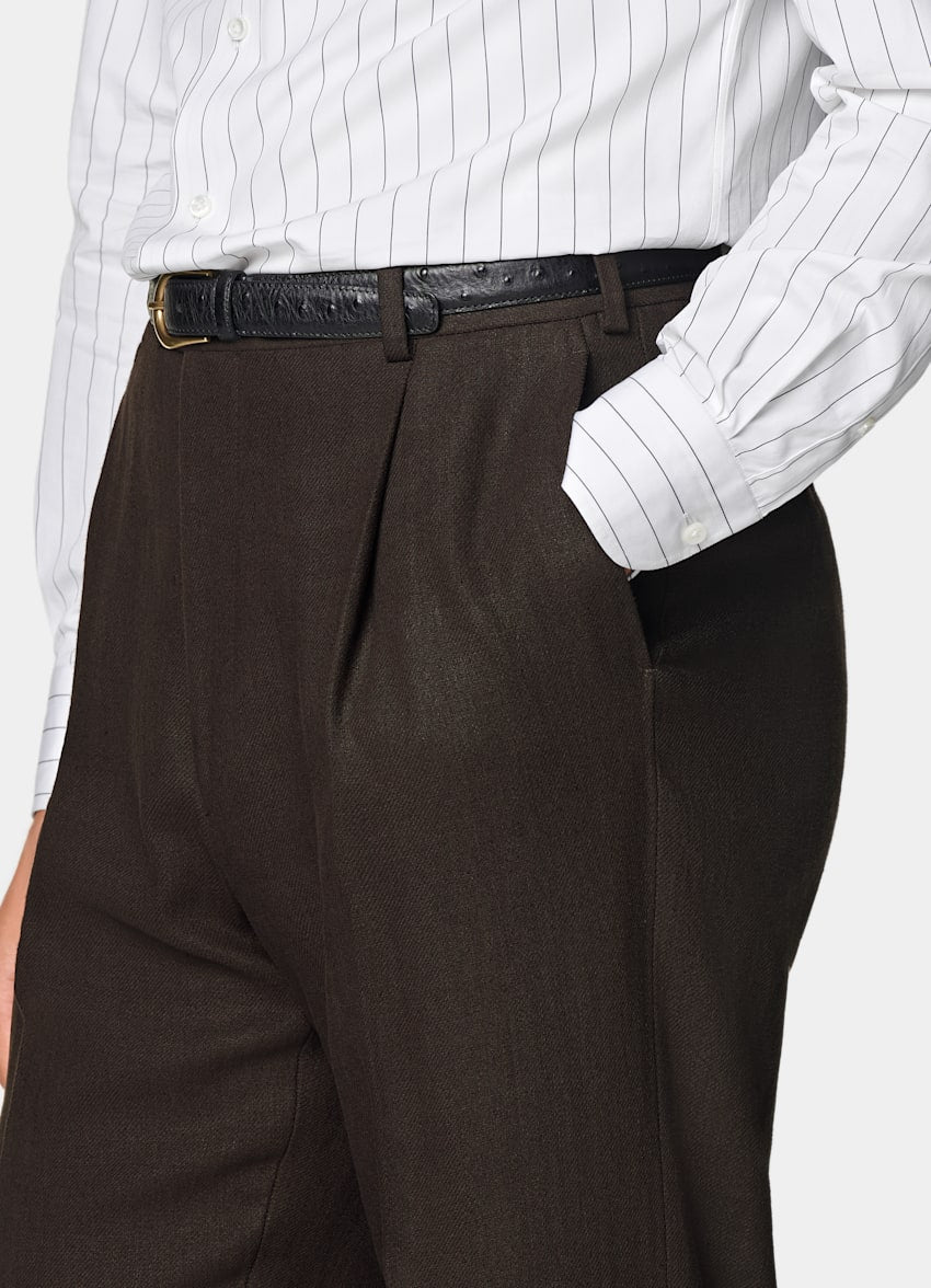 Mid Brown Tailored Fit Milano Suit