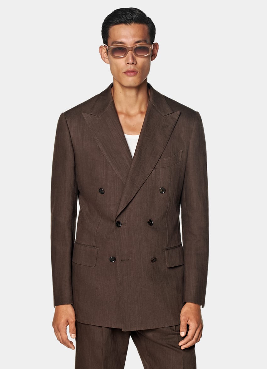 Mid Brown Tailored Fit Milano Suit
