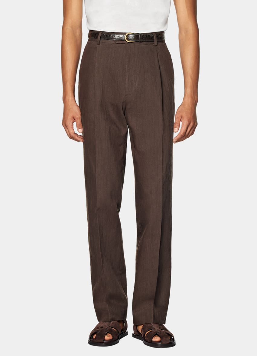 Mid Brown Tailored Fit Milano Suit