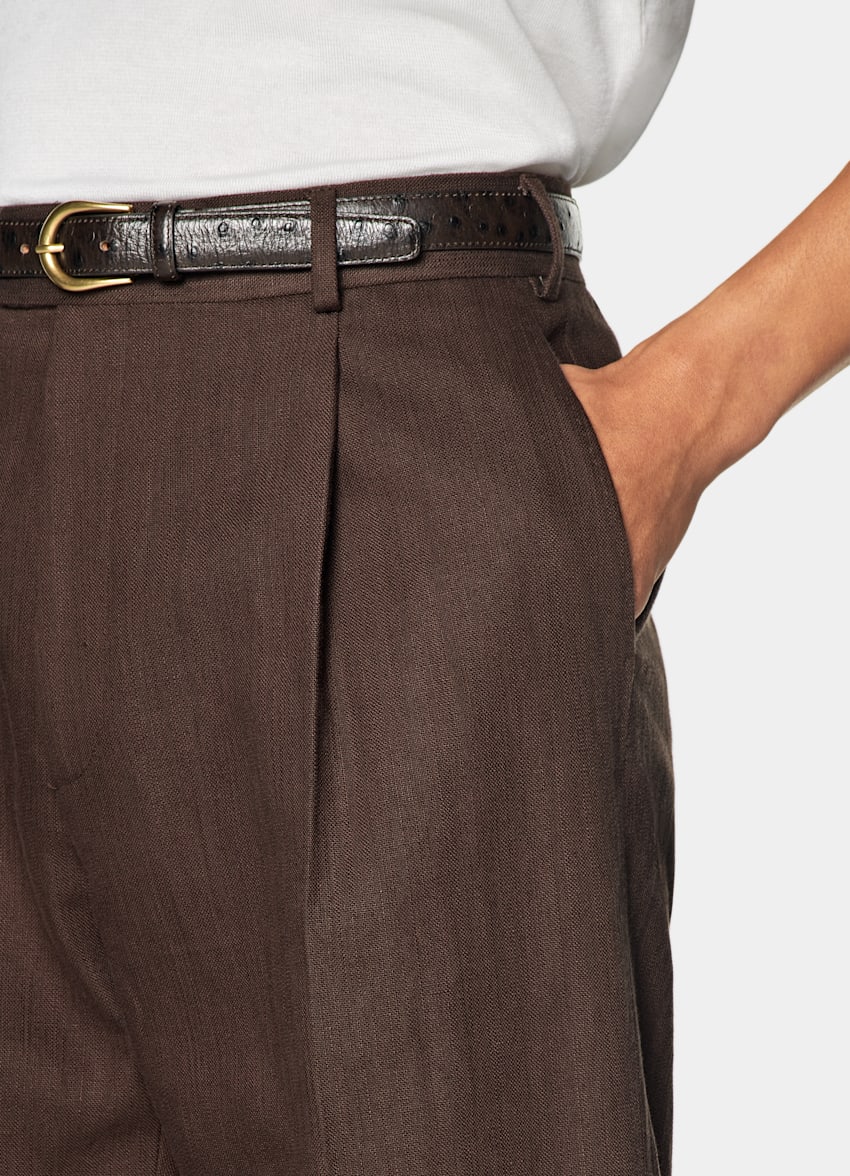 Mid Brown Tailored Fit Milano Suit