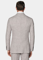 Light Taupe Checked Tailored Fit Havana Suit