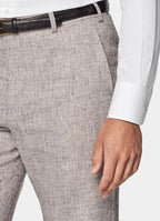 Light Taupe Checked Tailored Fit Havana Suit
