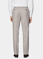 Light Taupe Checked Tailored Fit Havana Suit